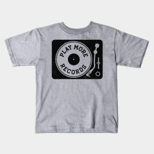 Vintage Play More Records Turntable // Vinyl Record Collector // Vinyl Junkie Music Lover C Kids T-Shirt